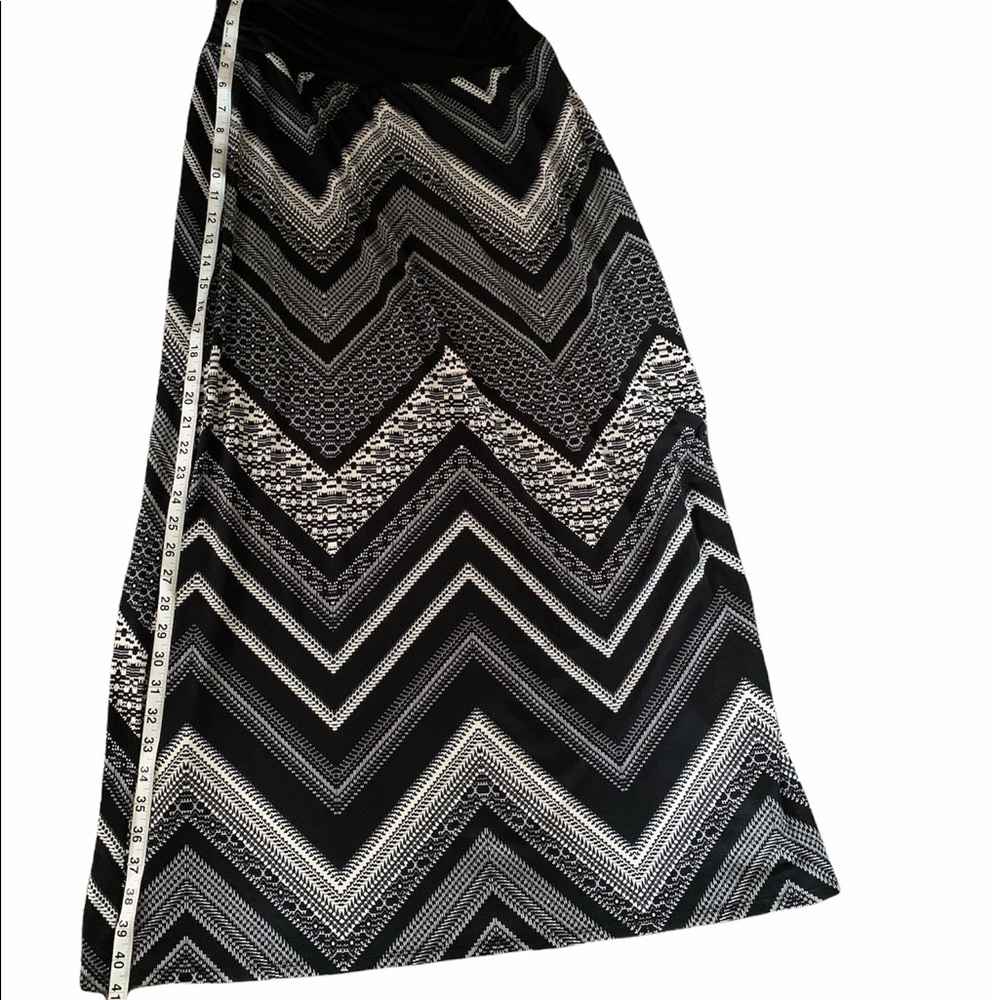 Women’s black/white comfy MAXI skirt AB STUDIO size Large